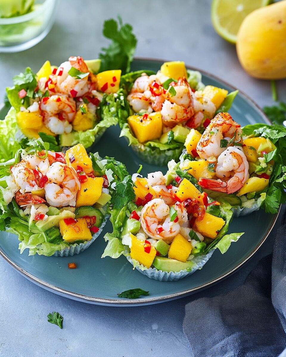 Avocado, Mango, And Chilli Prawn Cups - Knedir Recipes