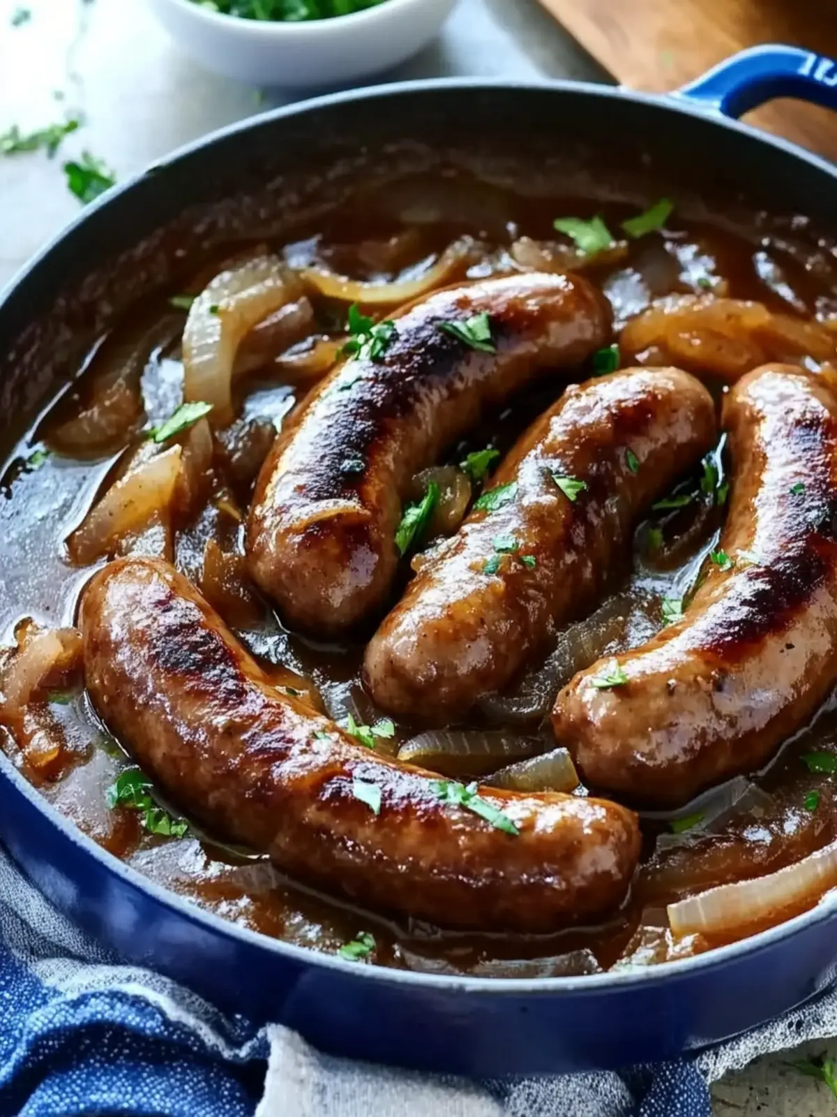 Sausages In Onion Gravy