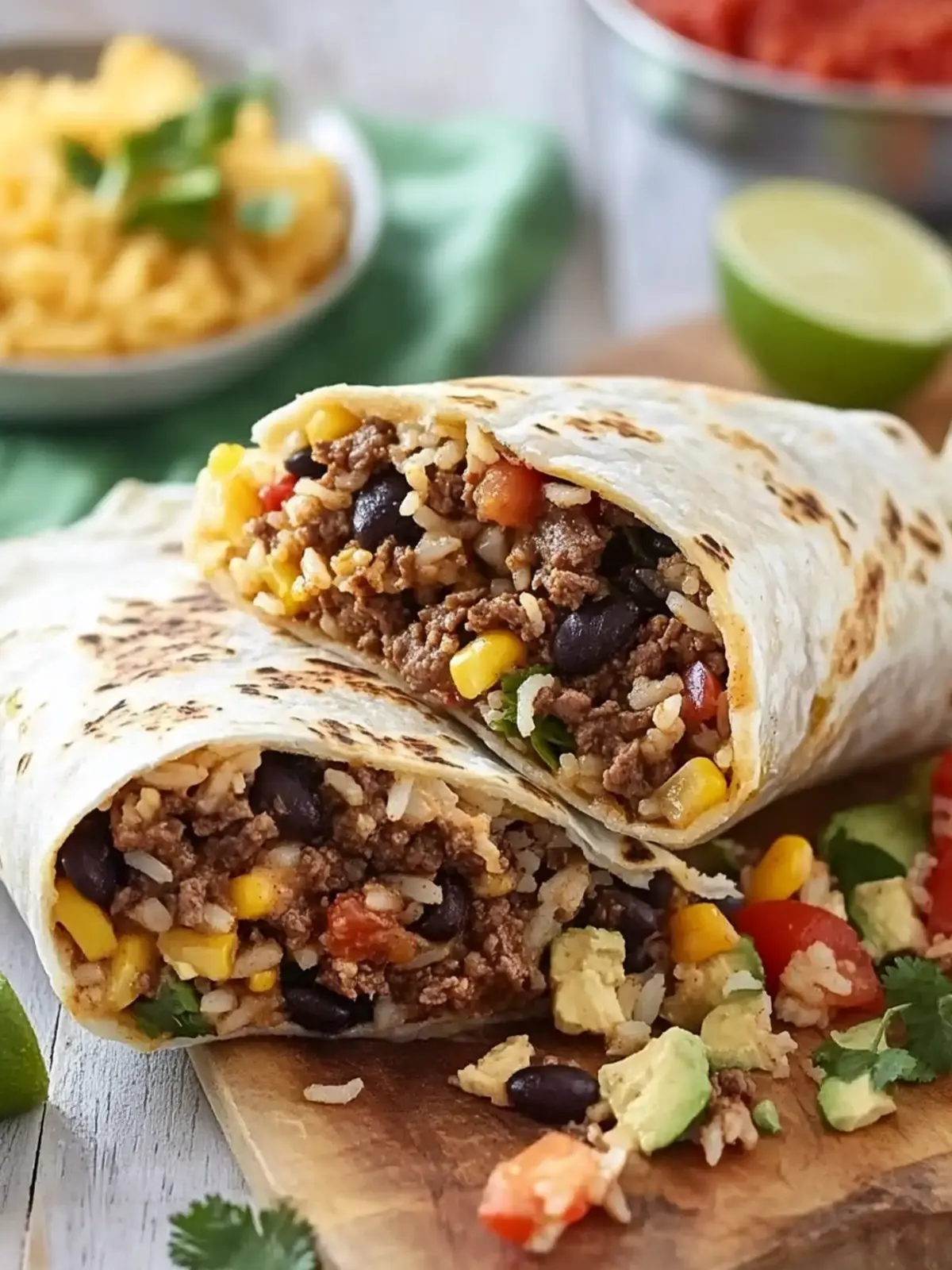 Savory 30 Minute Beef and Rice Burritos Your Family Will Love – knedir ...